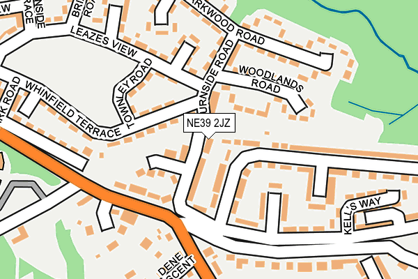 NE39 2JZ map - OS OpenMap – Local (Ordnance Survey)