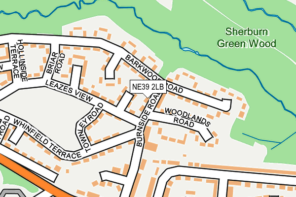 NE39 2LB map - OS OpenMap – Local (Ordnance Survey)