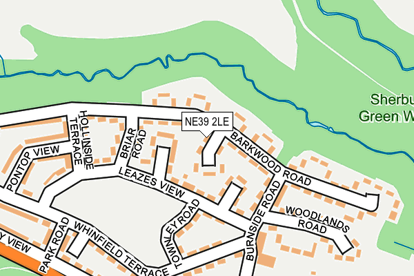 NE39 2LE map - OS OpenMap – Local (Ordnance Survey)