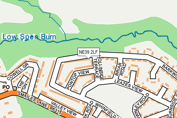 NE39 2LF map - OS OpenMap – Local (Ordnance Survey)
