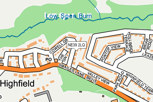 NE39 2LQ map - OS OpenMap – Local (Ordnance Survey)