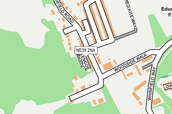 NE39 2NA map - OS OpenMap – Local (Ordnance Survey)