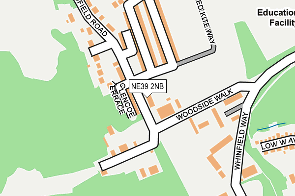 NE39 2NB map - OS OpenMap – Local (Ordnance Survey)