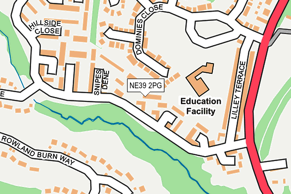 NE39 2PG map - OS OpenMap – Local (Ordnance Survey)