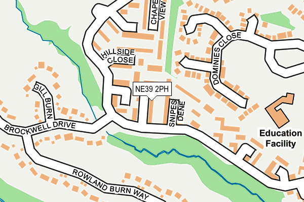 NE39 2PH map - OS OpenMap – Local (Ordnance Survey)