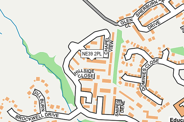 NE39 2PL map - OS OpenMap – Local (Ordnance Survey)
