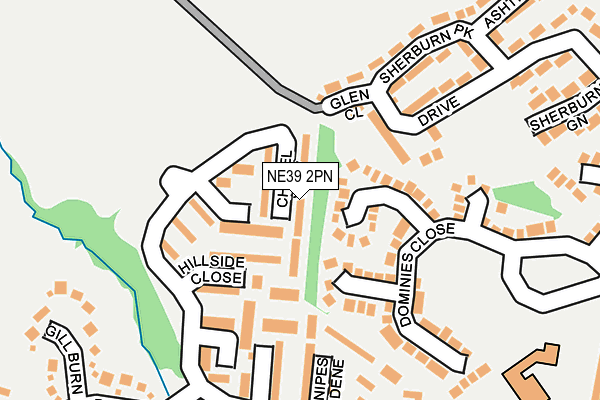 NE39 2PN map - OS OpenMap – Local (Ordnance Survey)