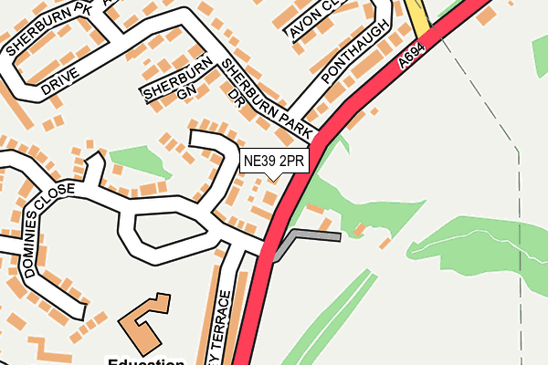 NE39 2PR map - OS OpenMap – Local (Ordnance Survey)