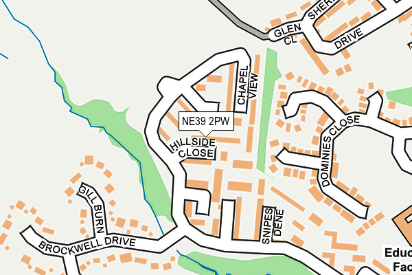 NE39 2PW map - OS OpenMap – Local (Ordnance Survey)