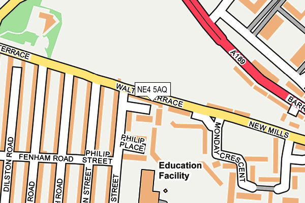 NE4 5AQ map - OS OpenMap – Local (Ordnance Survey)