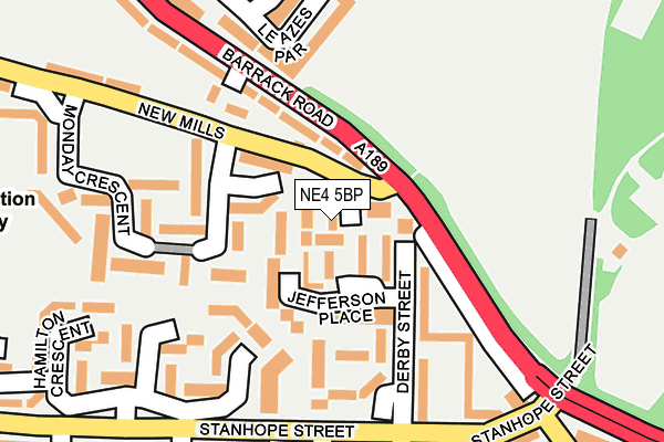 NE4 5BP map - OS OpenMap – Local (Ordnance Survey)