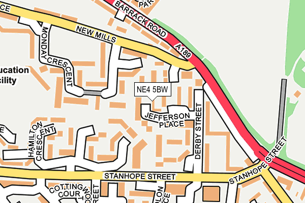 NE4 5BW map - OS OpenMap – Local (Ordnance Survey)