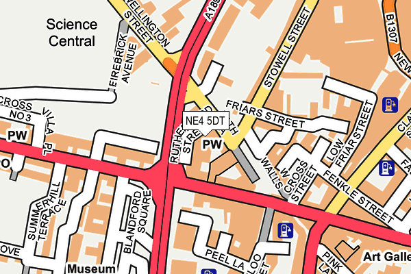 NE4 5DT map - OS OpenMap – Local (Ordnance Survey)