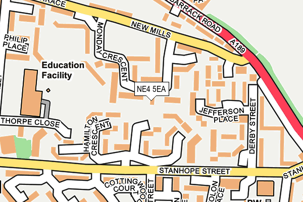 NE4 5EA map - OS OpenMap – Local (Ordnance Survey)