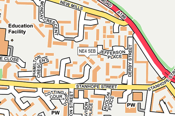 NE4 5EB map - OS OpenMap – Local (Ordnance Survey)