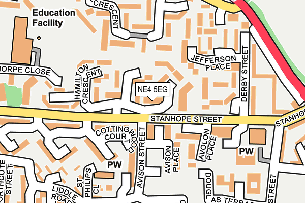 NE4 5EG map - OS OpenMap – Local (Ordnance Survey)