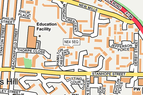 NE4 5EQ map - OS OpenMap – Local (Ordnance Survey)