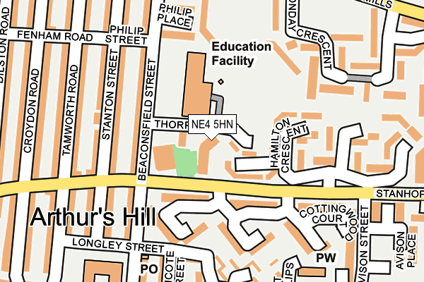 NE4 5HN map - OS OpenMap – Local (Ordnance Survey)