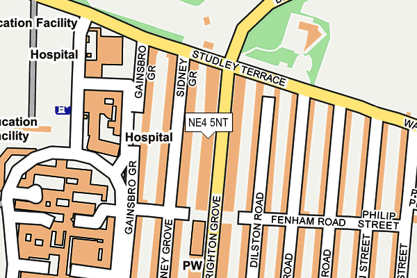 NE4 5NT map - OS OpenMap – Local (Ordnance Survey)