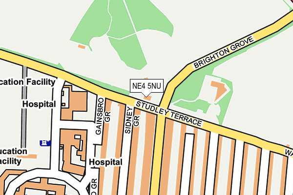 NE4 5NU map - OS OpenMap – Local (Ordnance Survey)
