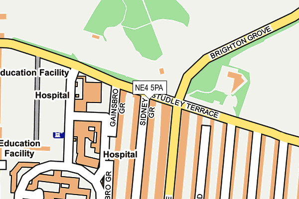 NE4 5PA map - OS OpenMap – Local (Ordnance Survey)