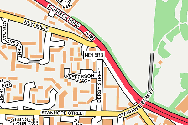NE4 5RB map - OS OpenMap – Local (Ordnance Survey)