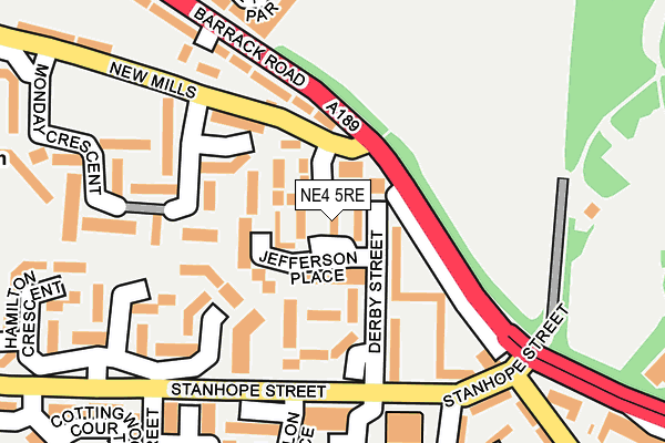 NE4 5RE map - OS OpenMap – Local (Ordnance Survey)