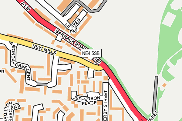 NE4 5SB map - OS OpenMap – Local (Ordnance Survey)