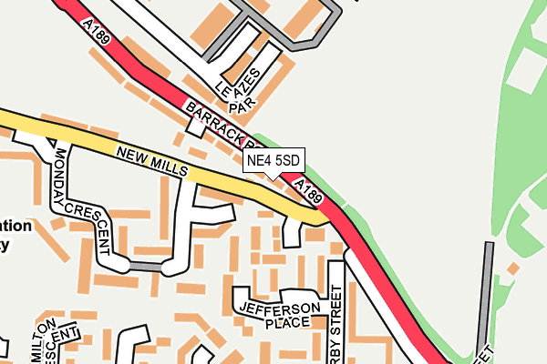 NE4 5SD map - OS OpenMap – Local (Ordnance Survey)