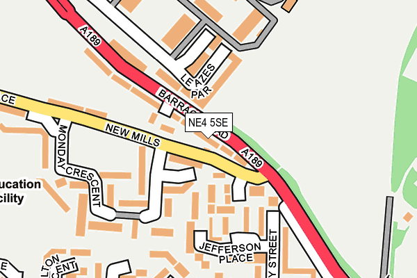 NE4 5SE map - OS OpenMap – Local (Ordnance Survey)