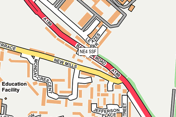 NE4 5SF map - OS OpenMap – Local (Ordnance Survey)