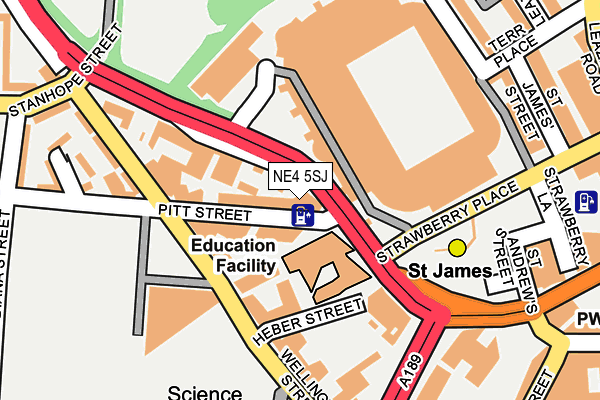 NE4 5SJ map - OS OpenMap – Local (Ordnance Survey)
