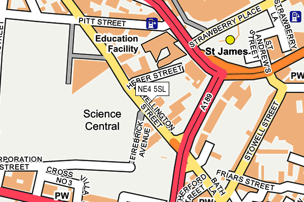 NE4 5SL map - OS OpenMap – Local (Ordnance Survey)