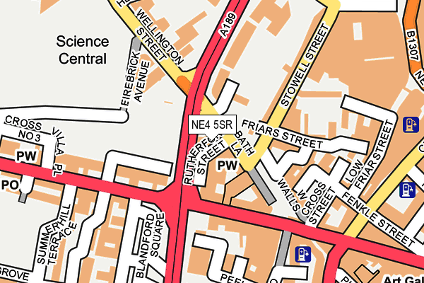 NE4 5SR map - OS OpenMap – Local (Ordnance Survey)