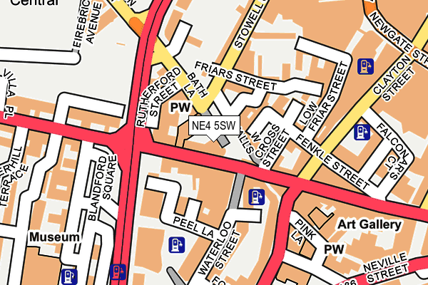NE4 5SW map - OS OpenMap – Local (Ordnance Survey)