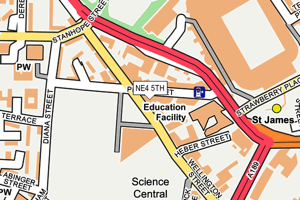 NE4 5TH map - OS OpenMap – Local (Ordnance Survey)