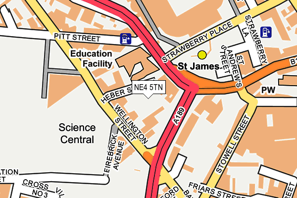 NE4 5TN map - OS OpenMap – Local (Ordnance Survey)