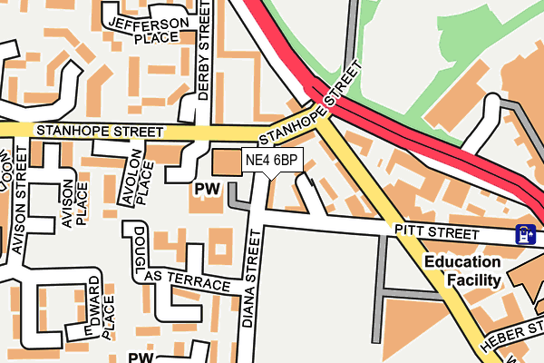 NE4 6BP map - OS OpenMap – Local (Ordnance Survey)