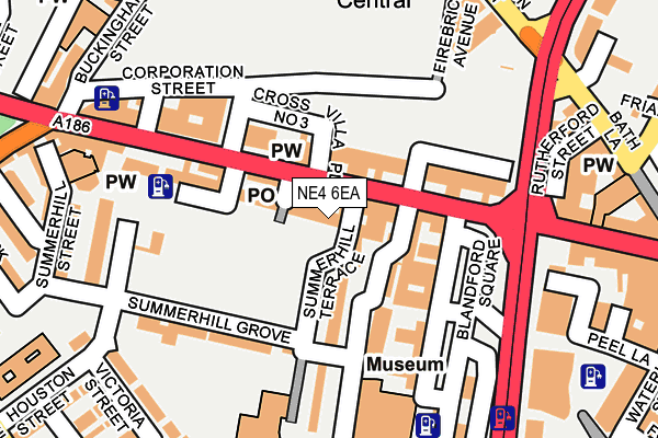 NE4 6EA map - OS OpenMap – Local (Ordnance Survey)