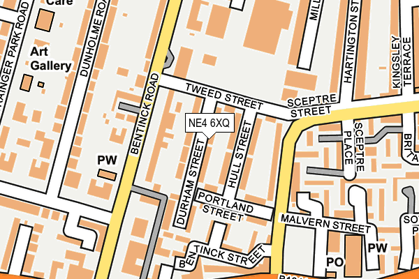 NE4 6XQ map - OS OpenMap – Local (Ordnance Survey)