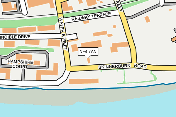 NE4 7AN map - OS OpenMap – Local (Ordnance Survey)