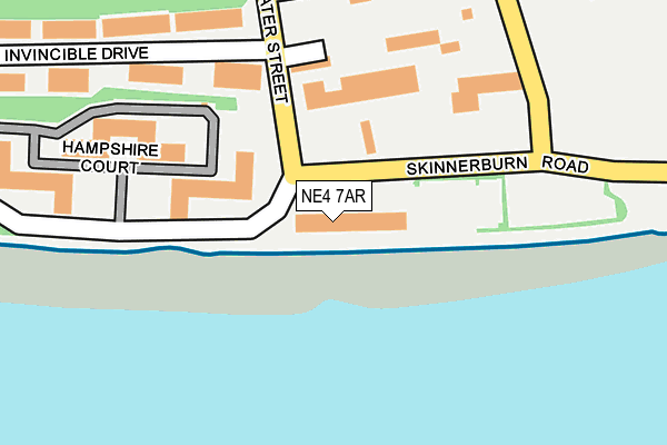 NE4 7AR map - OS OpenMap – Local (Ordnance Survey)