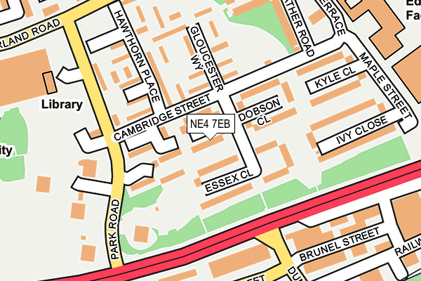 NE4 7EB map - OS OpenMap – Local (Ordnance Survey)