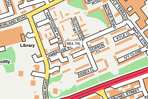 NE4 7HL map - OS OpenMap – Local (Ordnance Survey)