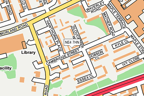 NE4 7HN map - OS OpenMap – Local (Ordnance Survey)
