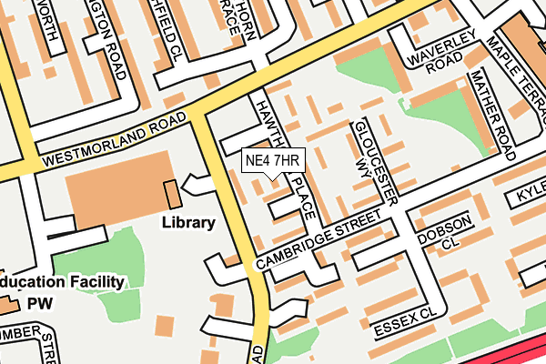 NE4 7HR map - OS OpenMap – Local (Ordnance Survey)