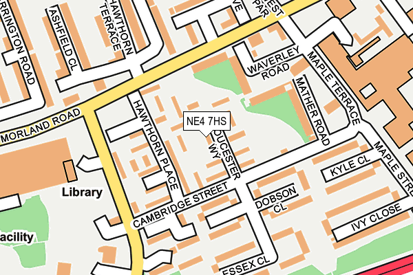 NE4 7HS map - OS OpenMap – Local (Ordnance Survey)