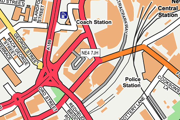 NE4 7JH map - OS OpenMap – Local (Ordnance Survey)