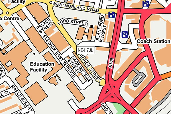 NE4 7JL map - OS OpenMap – Local (Ordnance Survey)
