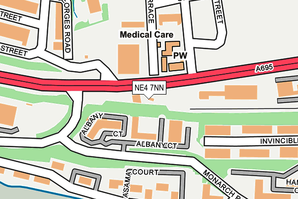 NE4 7NN map - OS OpenMap – Local (Ordnance Survey)